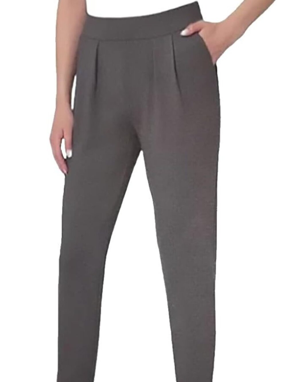 Modern Ambition Womens Pleated Front Pull on Ponte Pants Color Volcanic Ash